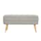 40" Contemporary Polyester & Wood Storage Bench